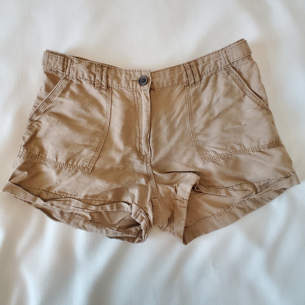 H&M Casual Tan Linen Shorts